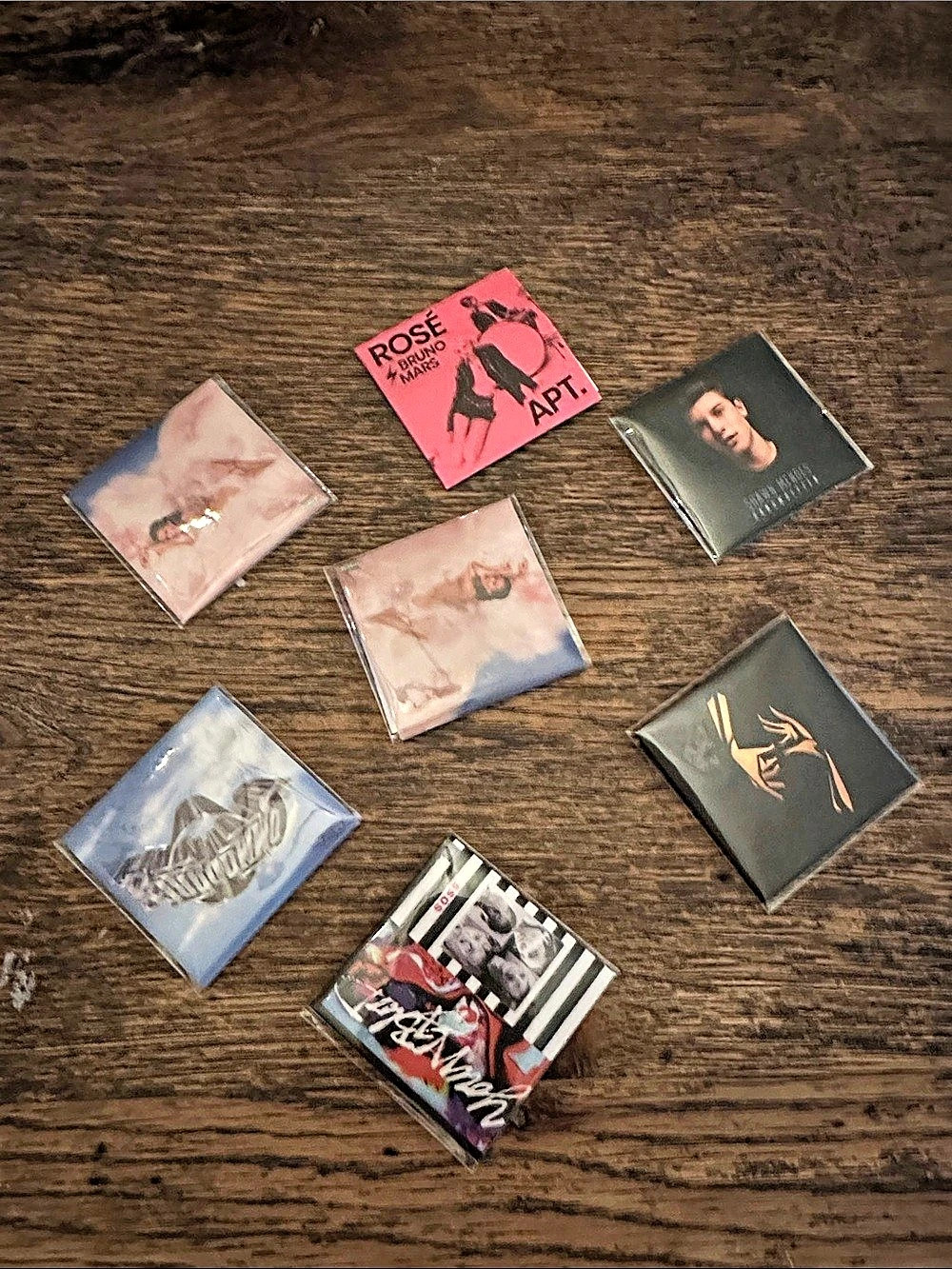 Lot of 7 mini brands vinyls Katy Perry commodores rosé Shawn mendes 5SOS